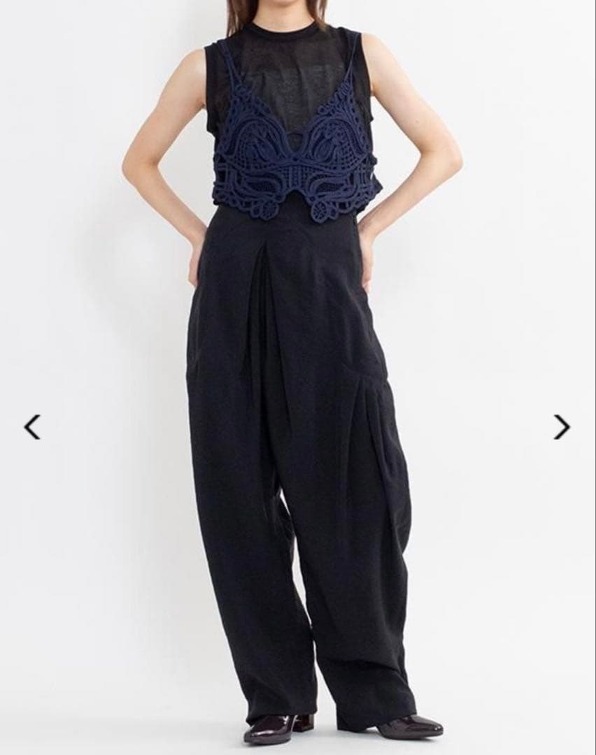 2025SS完売　新品マメクロゴウチ　ブラックパンツ