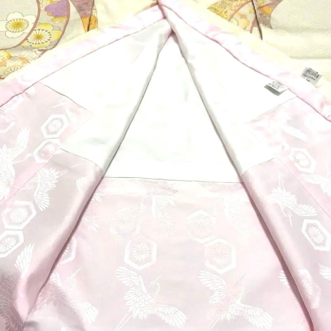 【新品】日本製 スキンベージュ お宮参り 産着 正絹 刺繍入り たとう紙 襦袢付