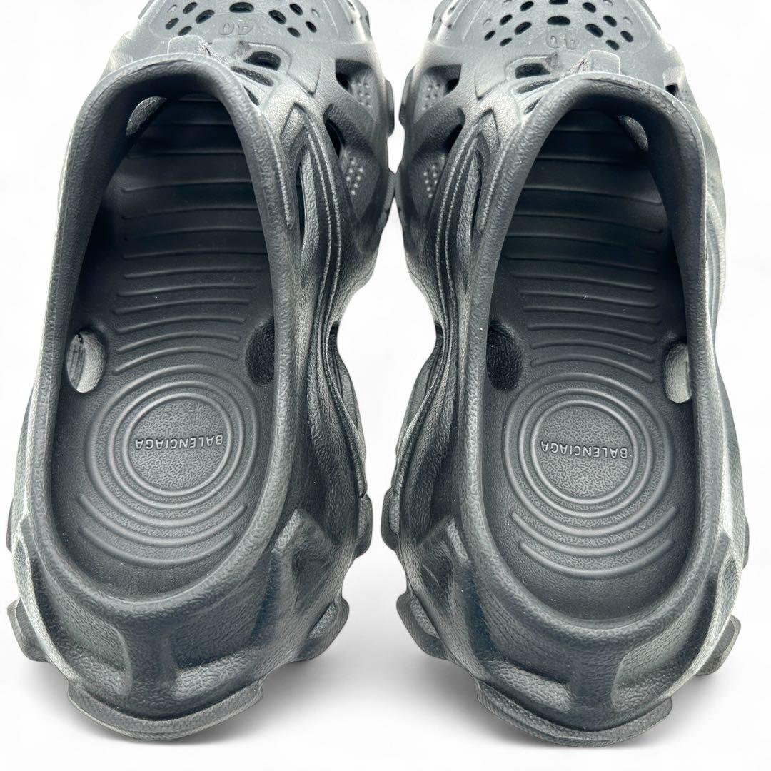 M5812 バレンシアガ ラバーミュール サンダル ブラック 黒 サイズ40