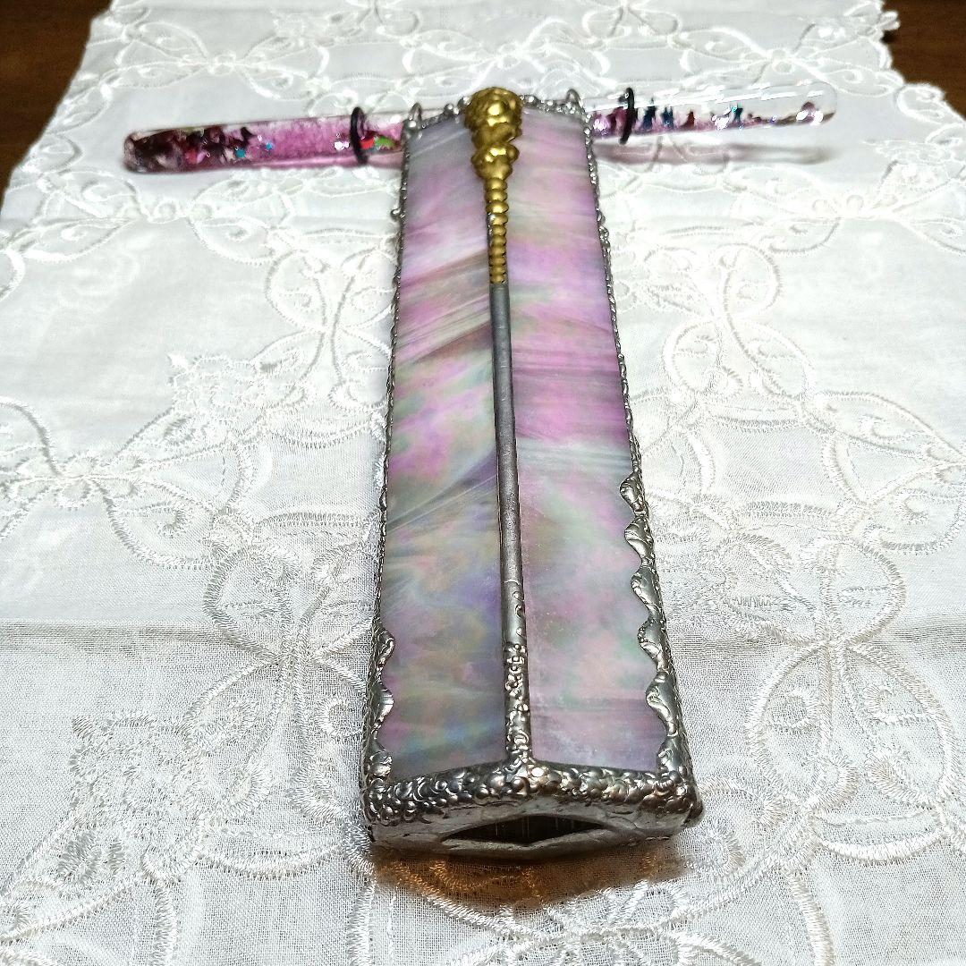 ＊「ペット、喫煙者無し」　万華鏡ステンドグラス　ガラス製カレイドスコープ