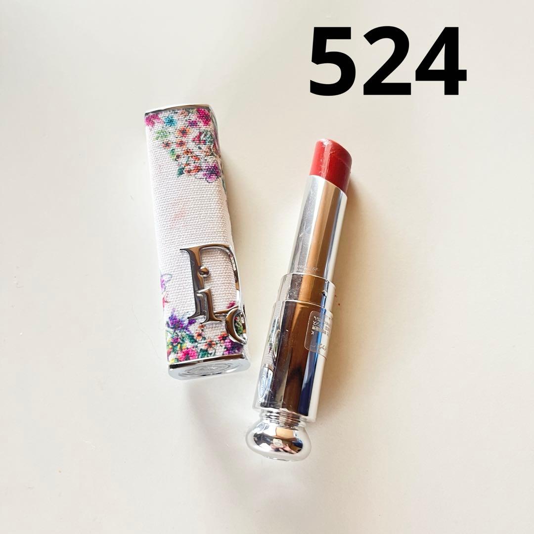 ディオールアディクト　リップスティック524ディオレット　花柄ケース付き