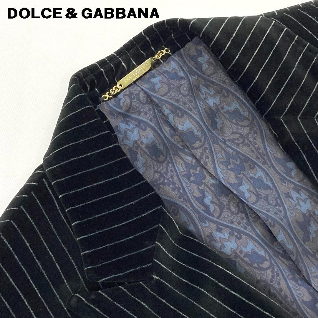 DOLCE＆GABBANA ドルチェ＆ガッバーナ ベルベットストライプジャケット