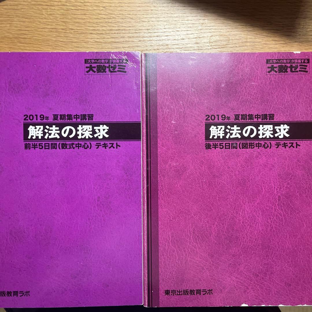 解法の探究　2019 夏期集中講習　2冊