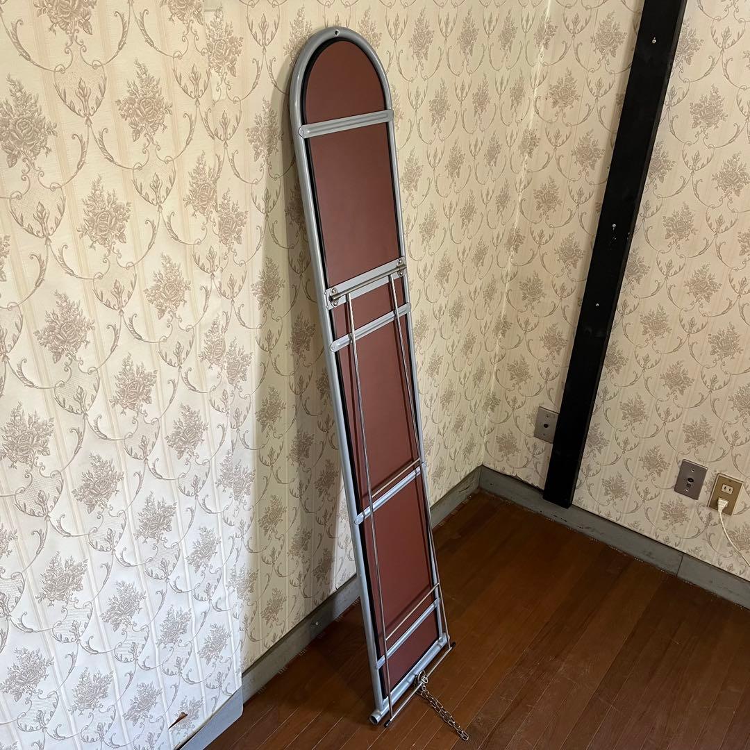【インダストリアル】アルミフレーム アイアン スタンドミラー 全身鏡 シルバー