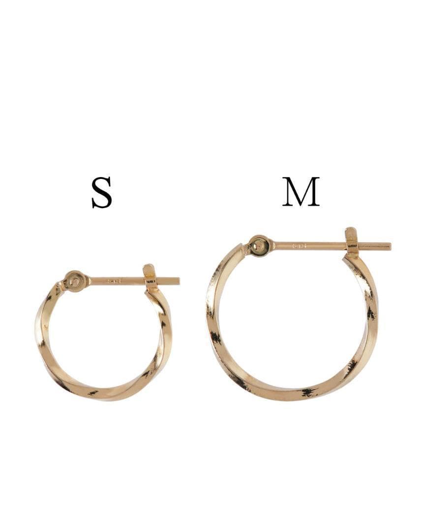 18K ピアス フープ フープピアス 片耳 片方 1個 K18 新品 本物