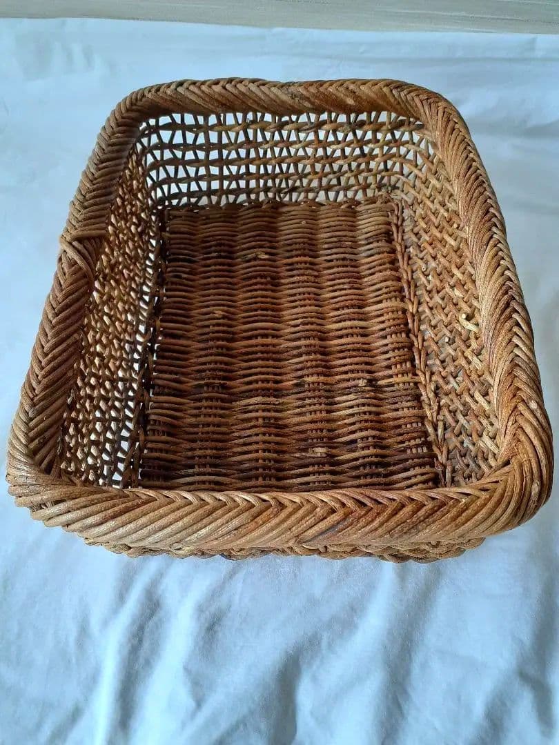 あけび　こだし編み　すかし編み　整理かご