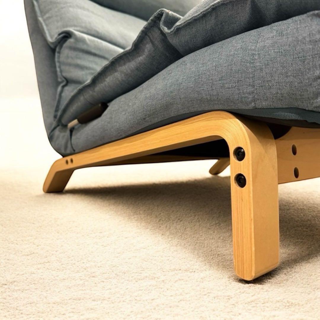 ドウシシャ ふわふわリラックスチェア 1人掛け ブルー