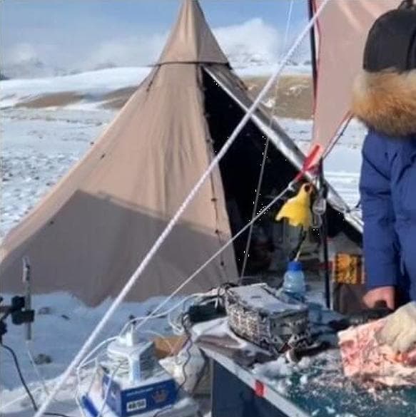 4シーズンポリコットンテント6角チムニー340x240cm