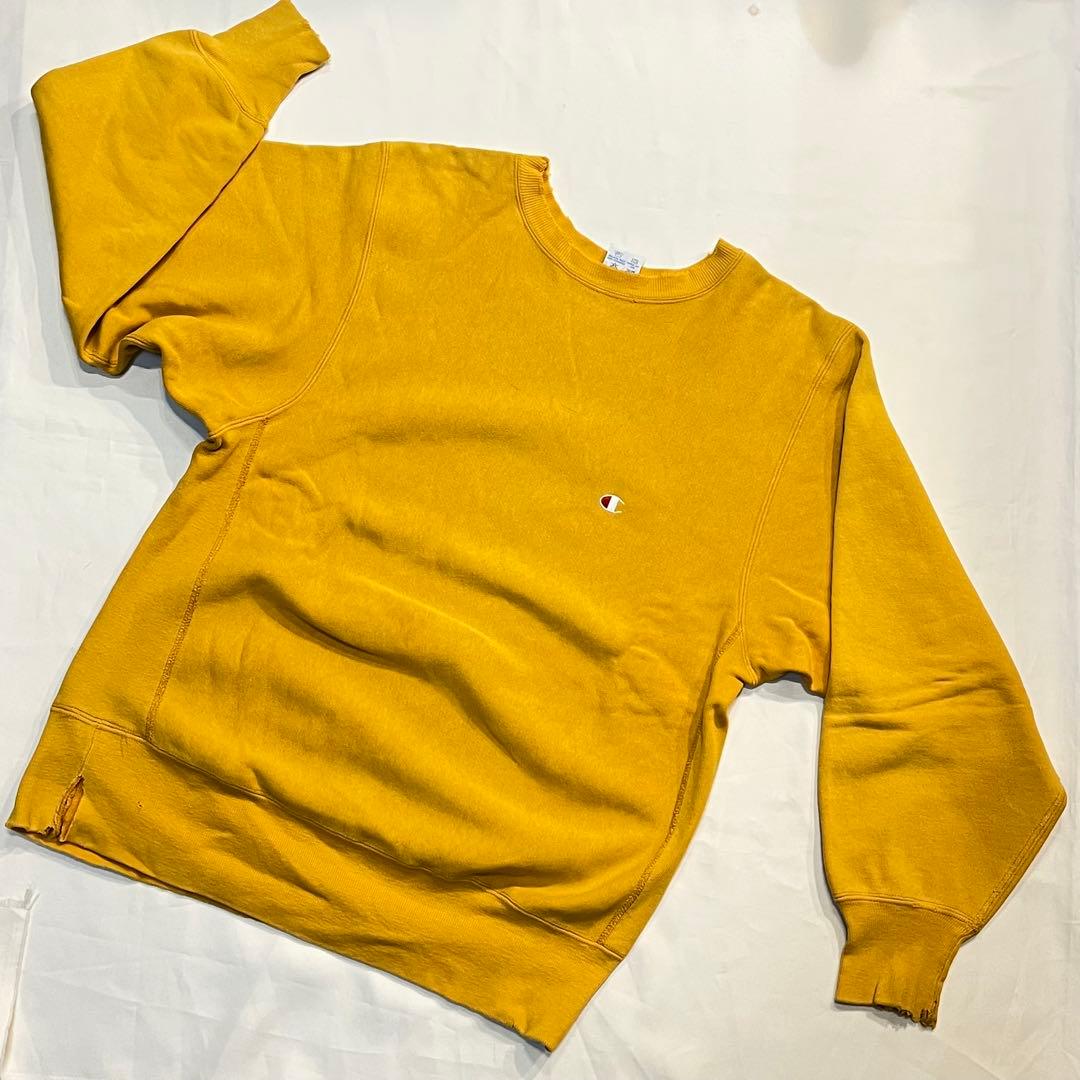 USA製】Champion チャンピオン リバースウィーブ　黄 90's