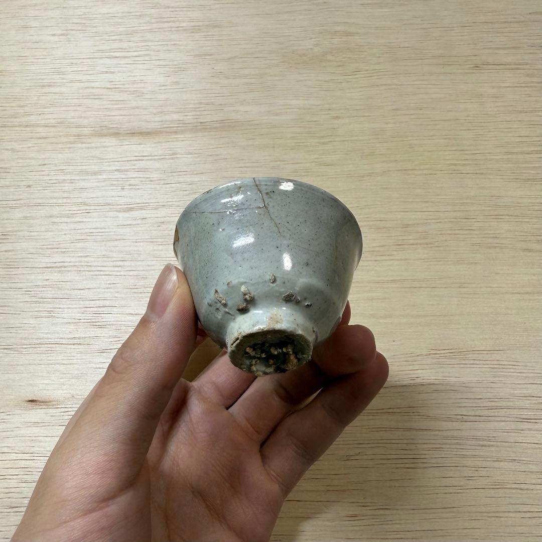 初期伊万里 盃 酒盃 江戸時代 総釉 金継ぎ 古唐津 古伊万里 古美術 民藝