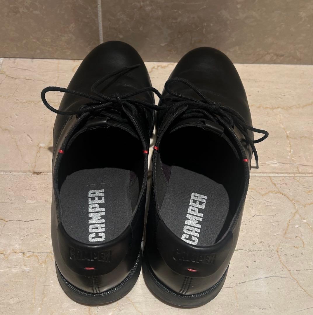 カンペール　ブラック　レザー レースアップシューズ　39ローファービジネス