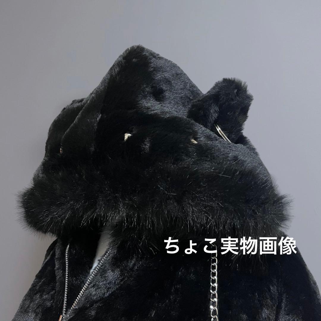 地雷系 猫耳もこもこブルゾンパーカー ファーパーカー フリース サブカル コート
