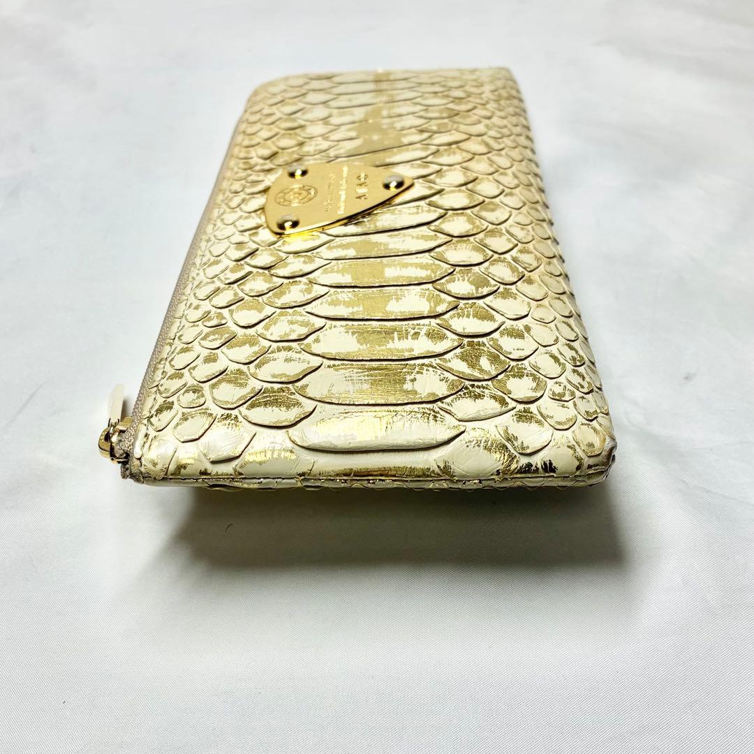 専用【未使用級】　アタオ　長財布　リモ　パイソン　HAKU 箔　L字ファスナー