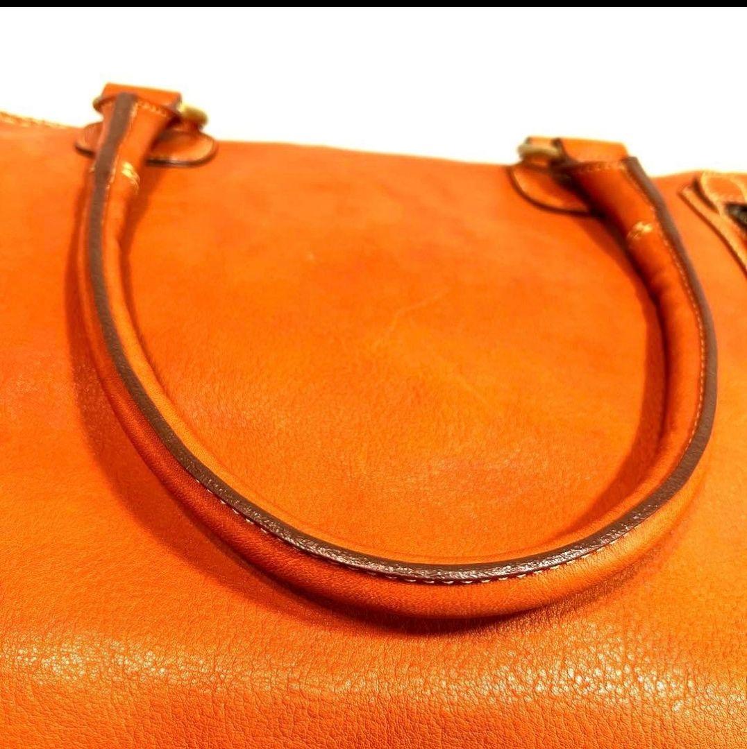 ポルゴン　美品‼︎トーンオイルヌメアンティークボストン(レザーボストン)