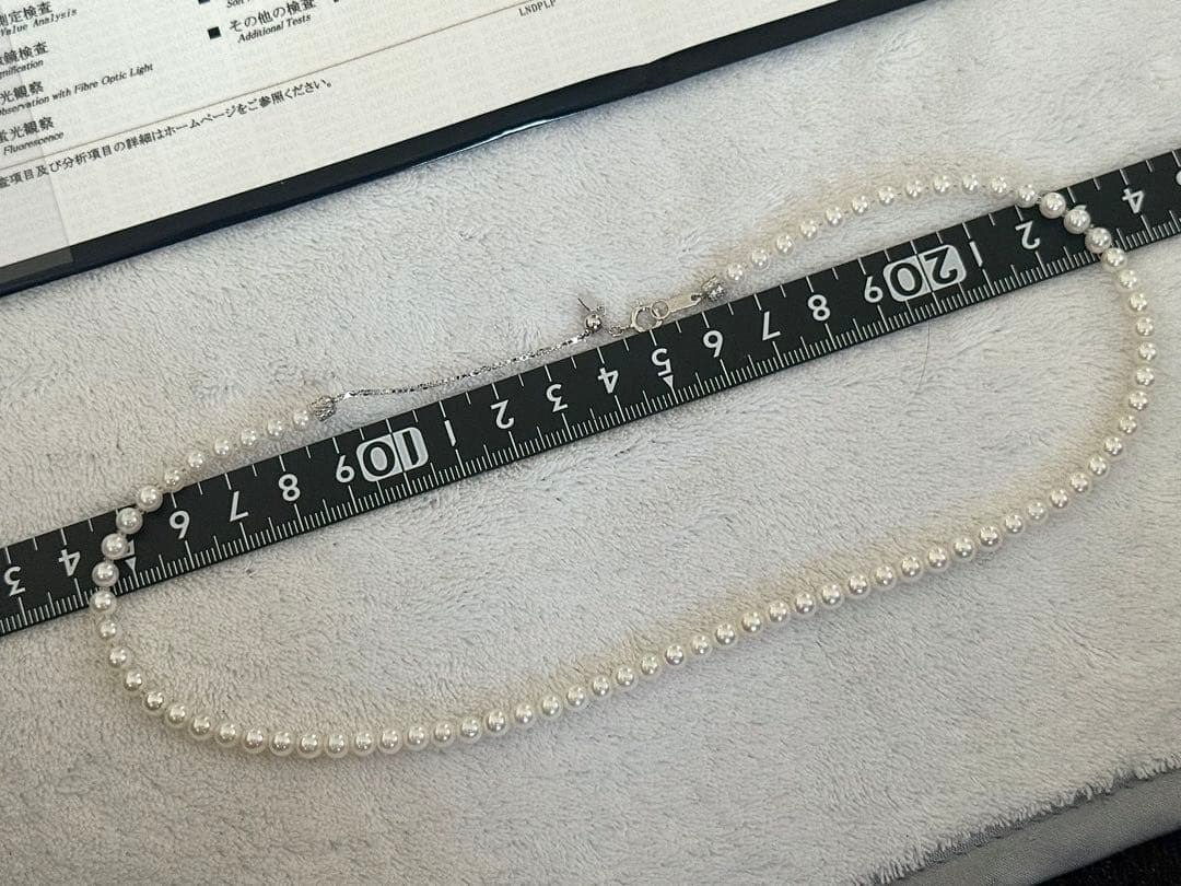 ク*ラ様 高品質アコヤベビーパールネックレス4.5-5mm 最強テリーオーロラロ