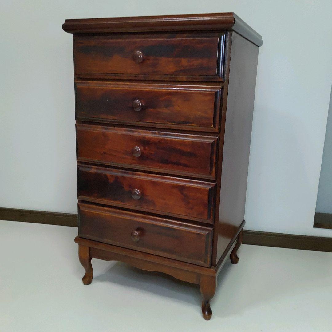 北海道 旭川家具 長谷川家具 hasegawa 民芸 チェスト 5段 送料無料