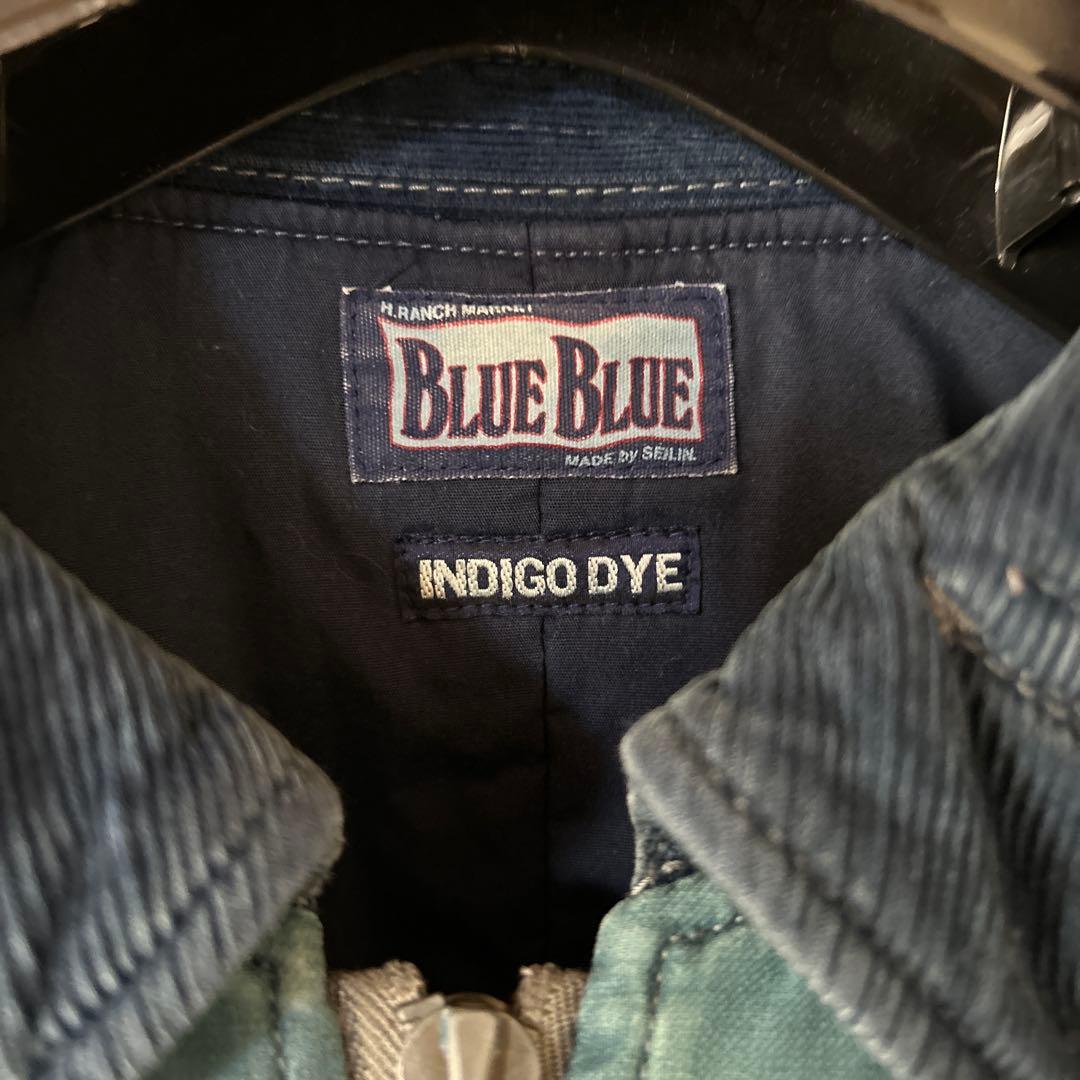 BLUE BLUE ブルーブルー インディゴ 中綿ミリタリージャケット　Mサイズ