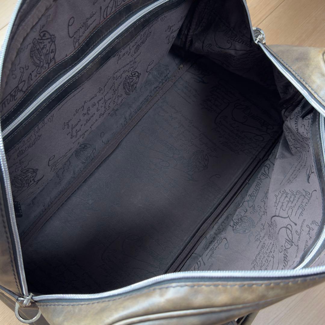 最初期 85.3万円 ベルルッティ パティーヌ スクリットレザートラベルバッグ