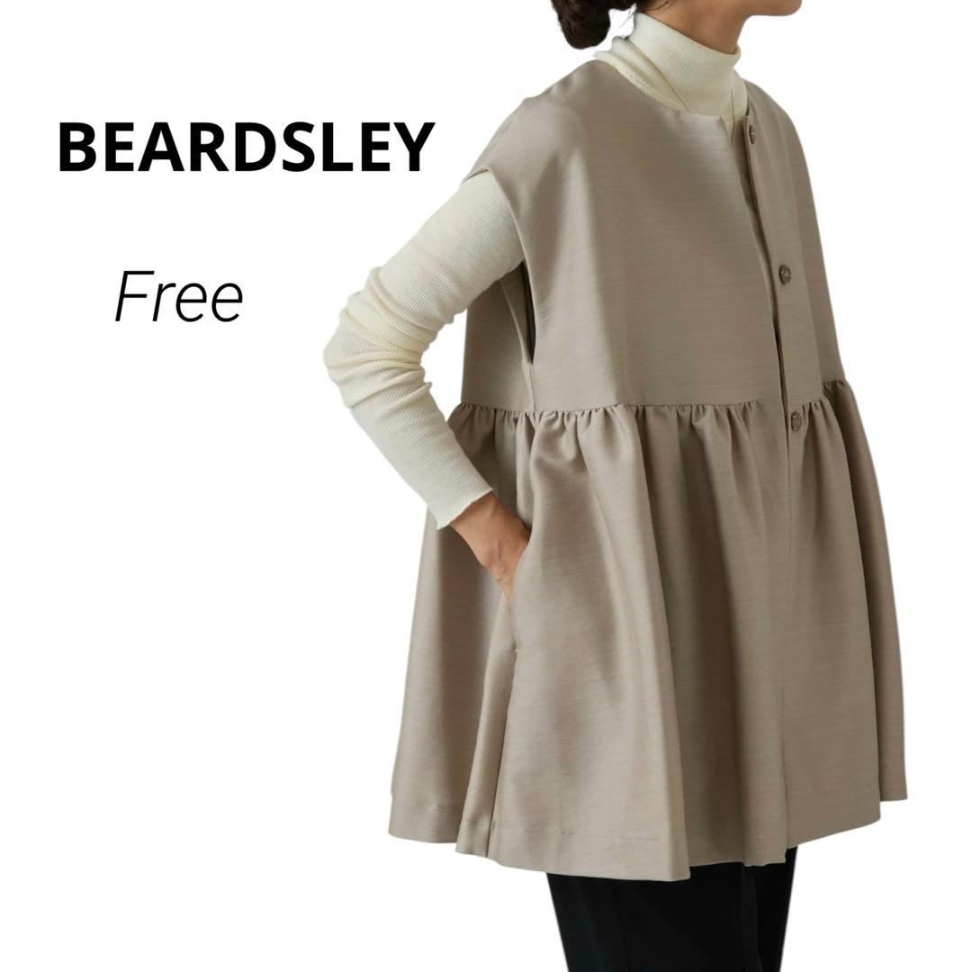 美品　今期　ビアズリー　ギャザージレ　LIVETART ベージュ　フリーサイズ