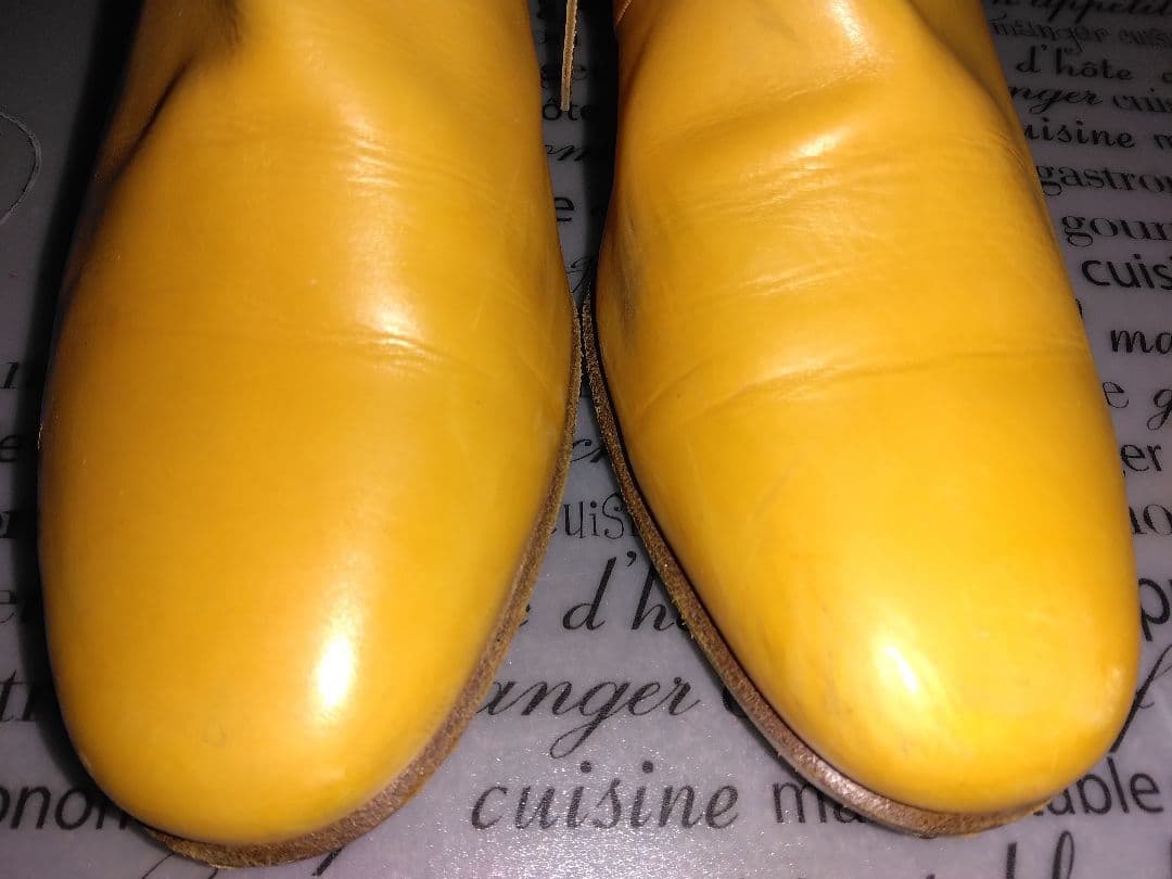 usako様おまとめ専用✴エルメスオレンジカラー本革レザーブーツ太ヒール36✴他