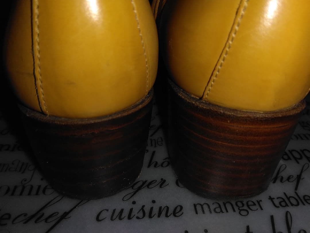 usako様おまとめ専用✴エルメスオレンジカラー本革レザーブーツ太ヒール36✴他