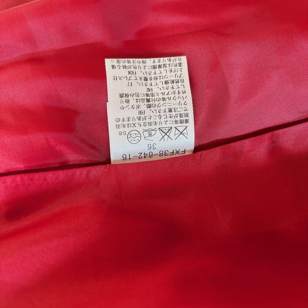 【超美品】♡バーバリーブルーレーベル♡プリーツ巻きスカート♡レッド♡