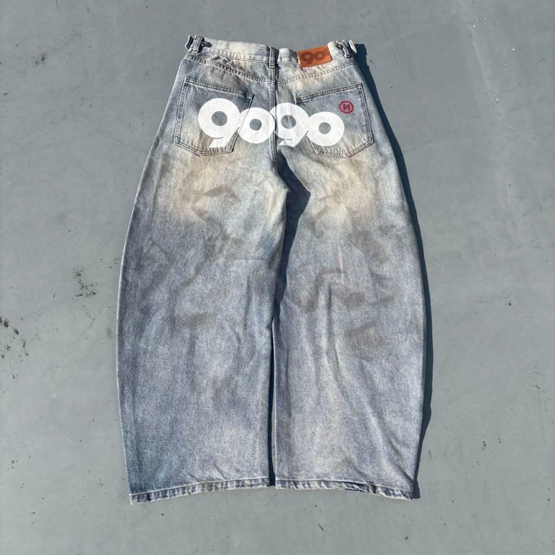 パンツ 9090 OG Logo Painted Denim Pants