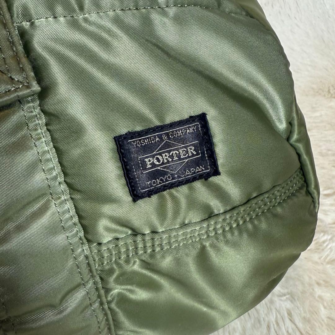 美品　PORTER　ポーター　タンカー　ダッフル　ドラムバッグ　セージグリーン