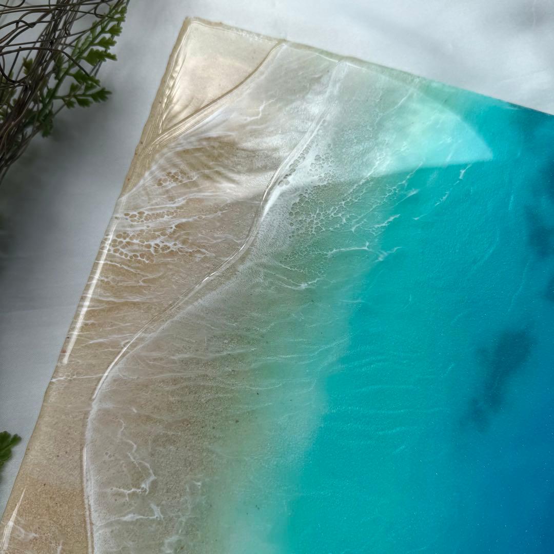 レジンアート　珊瑚礁の海　オーシャンアート　インテリアパネル