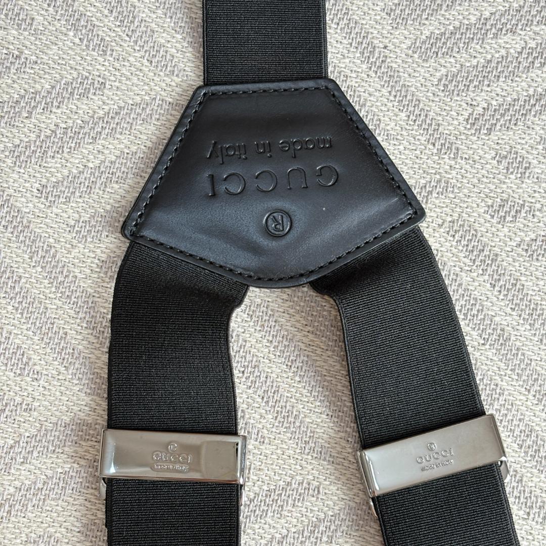 GUCCI グッチ　Y型 　サスペンダー　イタリア製