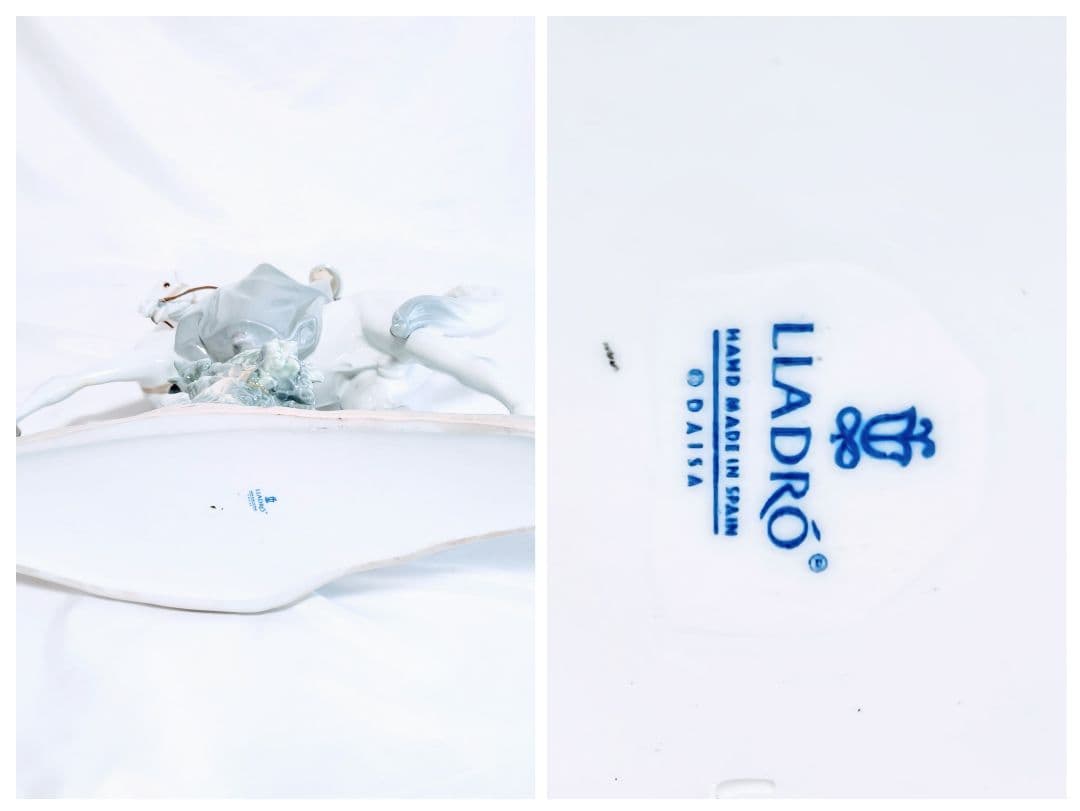 リヤドロ【美品】大型フィギュリン《白い馬の少女》No.4516