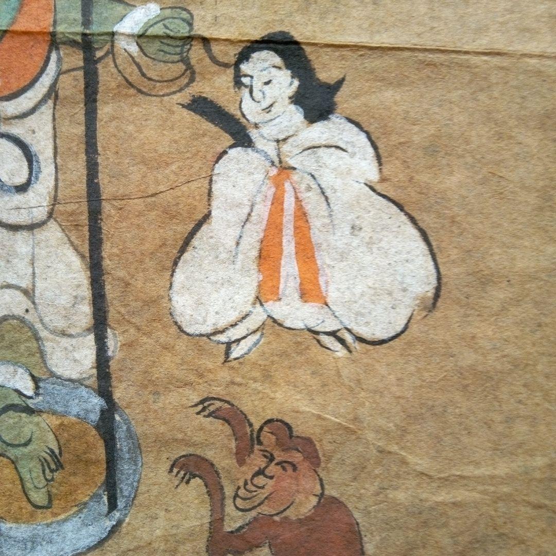 本物大津絵、青面金剛(不動明王）