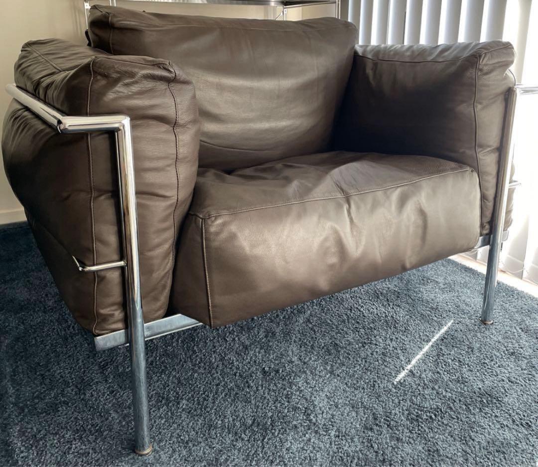 【最終価格】ル・コルビジュエ LC3 ブラウン　1人掛ソファー