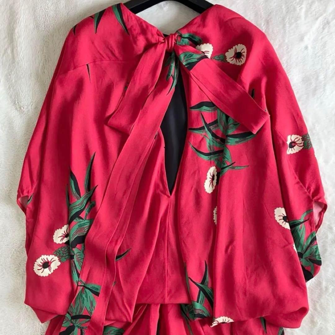 マルニ レーヨン シルク ドルマンスリーブワンピース 40 ピンク