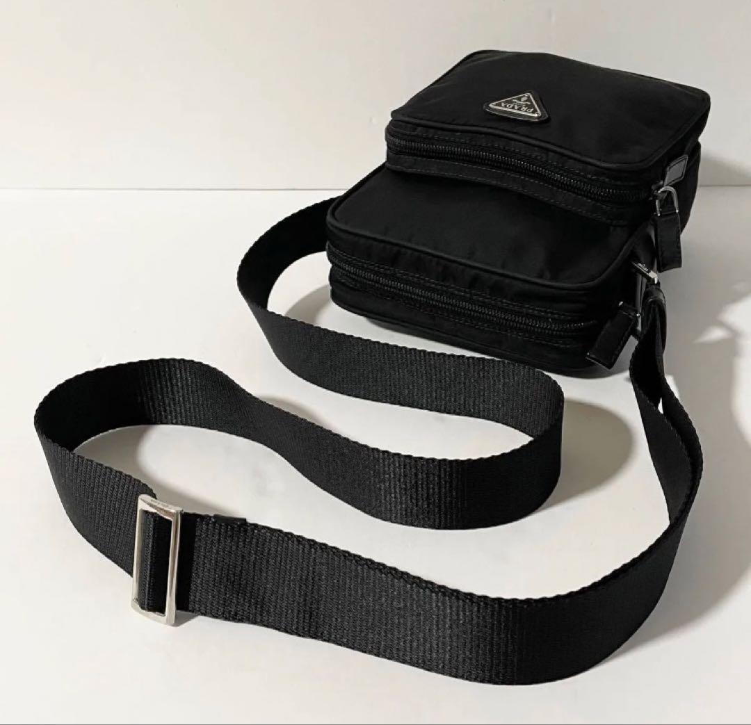 【極美品】PRADA プラダ アマゾン型 ショルダーバッグ ナイロン×レザー