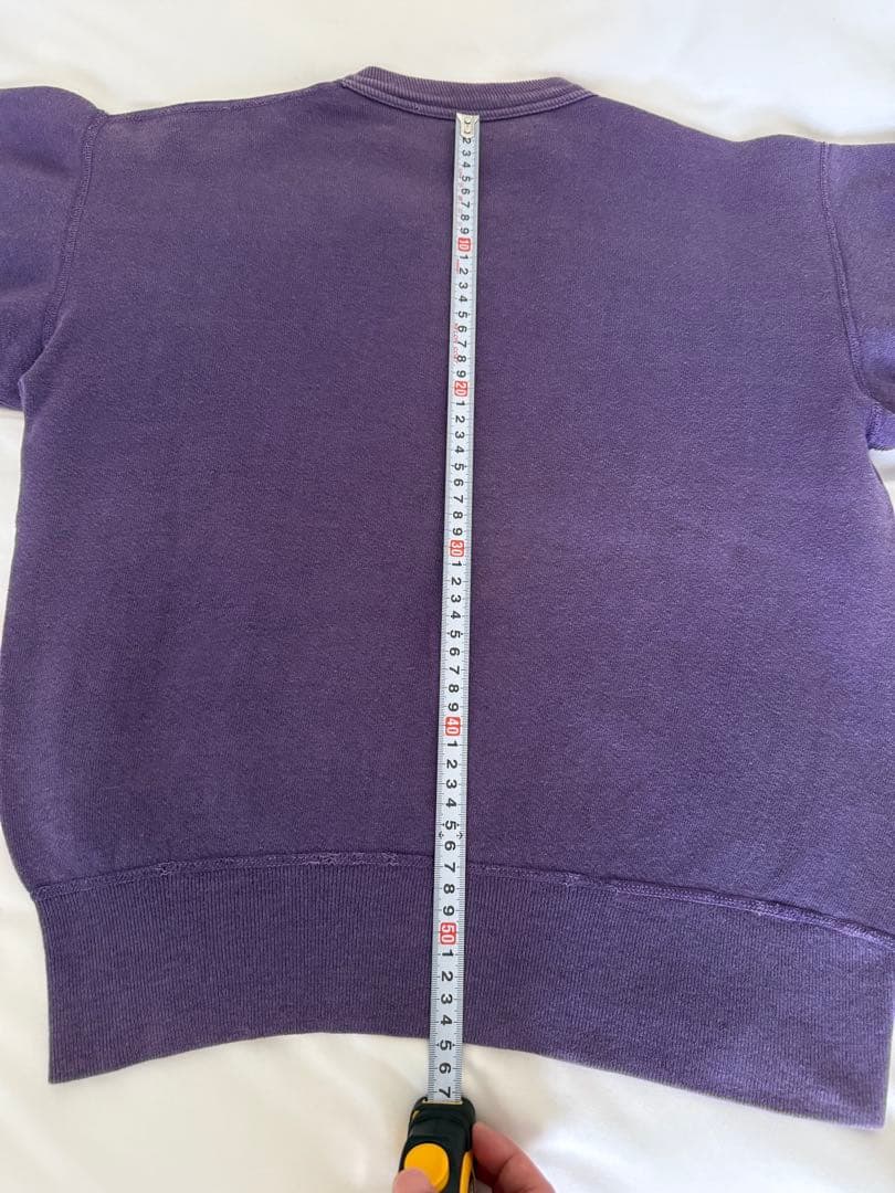 50s〜60s ヴィンテージ スウェット 前V パープル フェード ナス紺