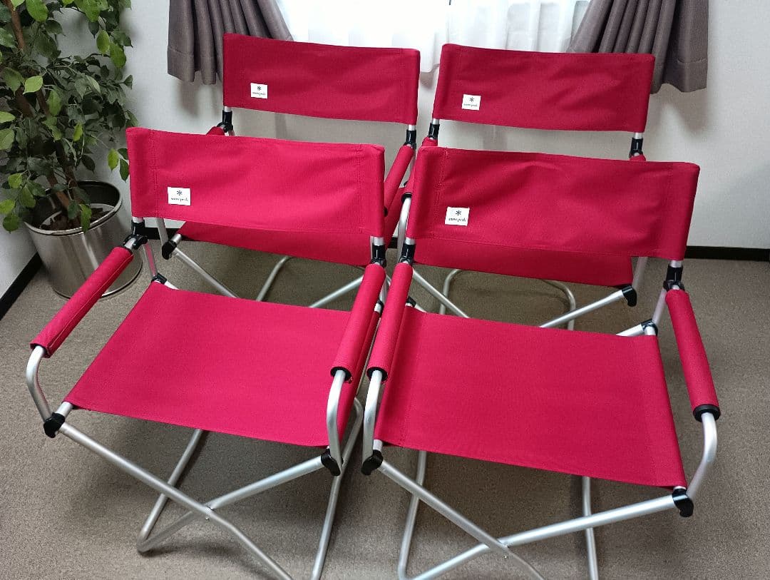 【スノーピーク】FDチェアワイド〈LV-077RD〉４脚セット