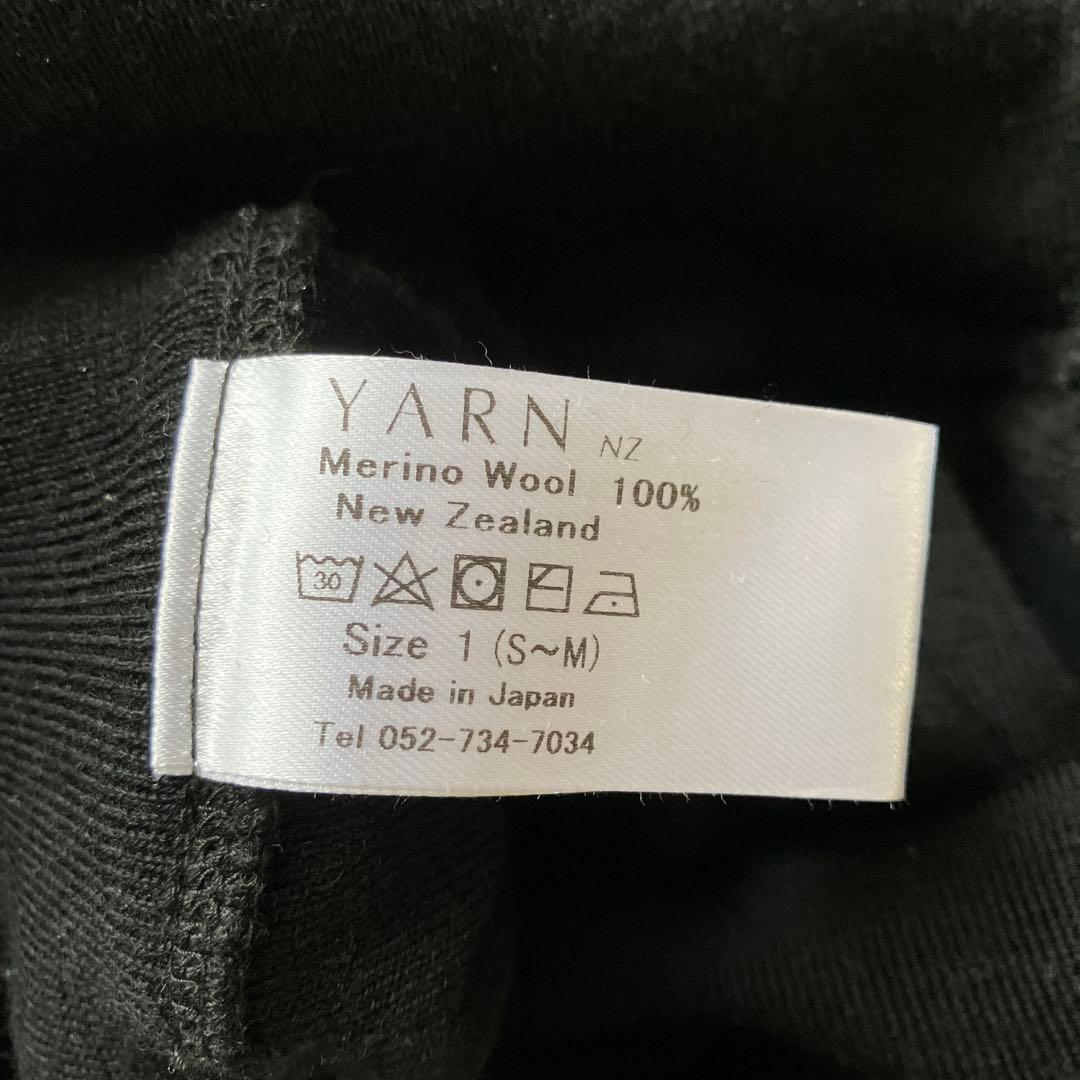 YARN ルル リブレギンス 黒 ZQメリノウール