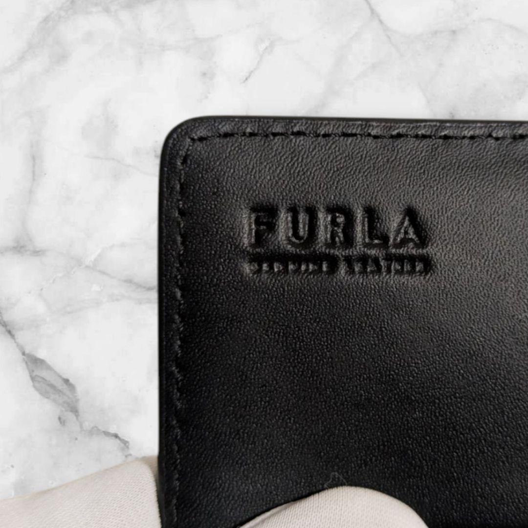 【新品未使用✨️】箱つき FURLA 本革 名刺入れカード入れ ブラックシンプル