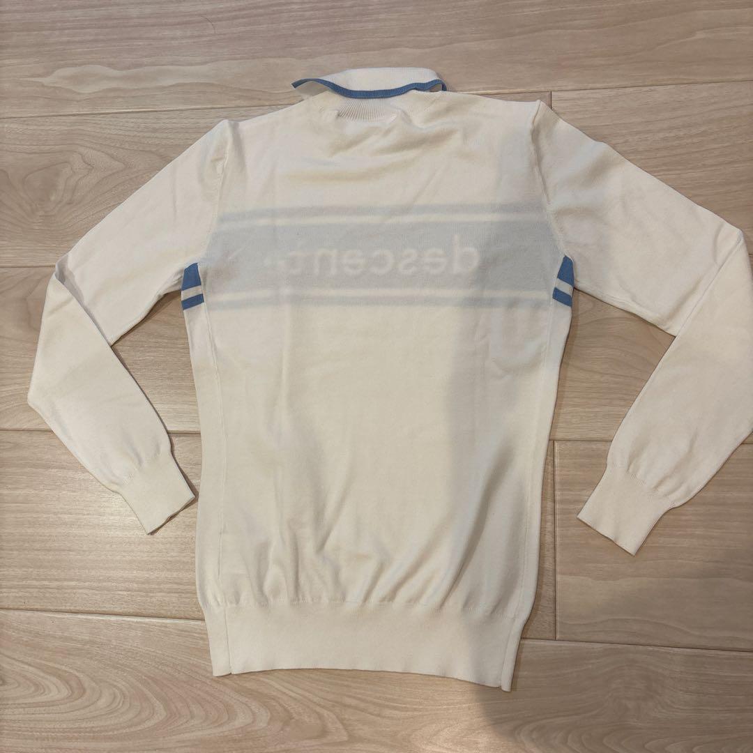 descente レディース セーター ホワイト/ブルー　M