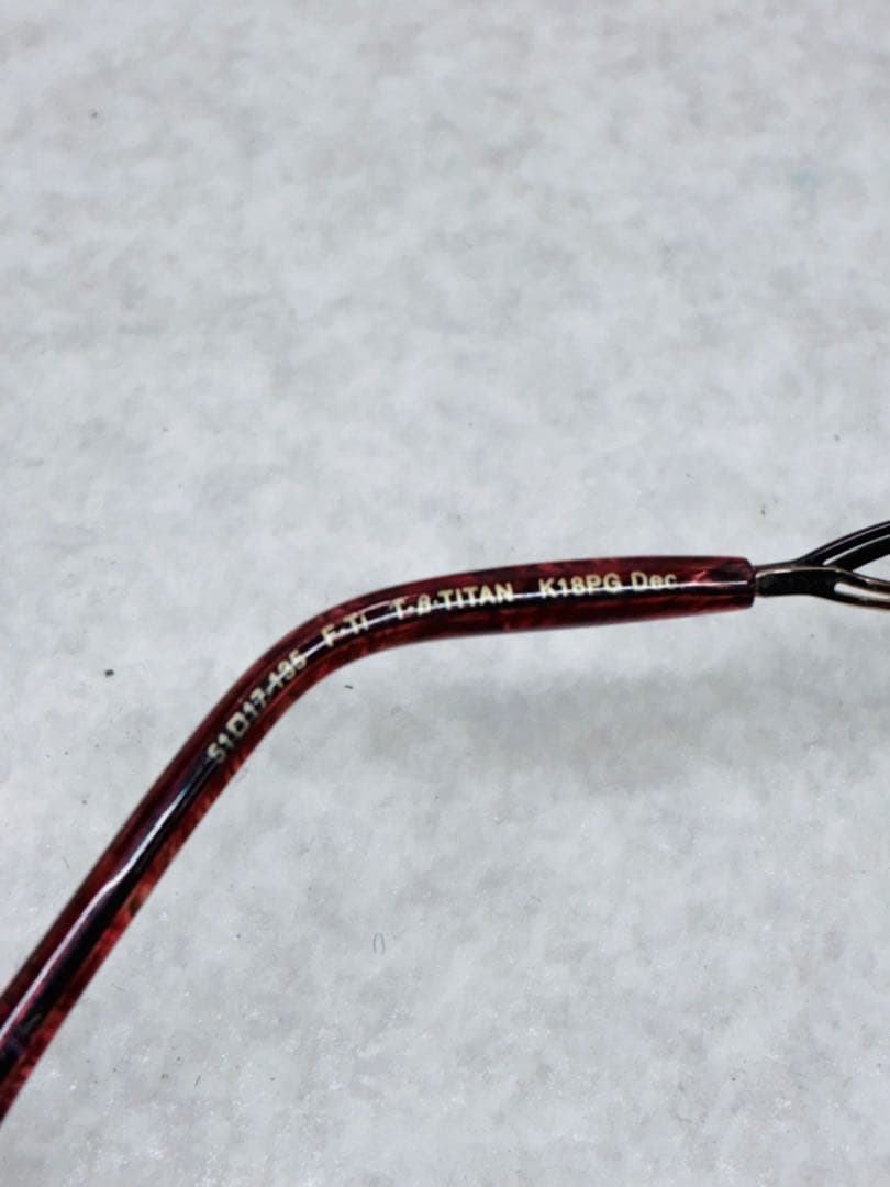 M4）美品 K18PG 18金 ピンクゴールド Dec メガネ 老眼鏡 フレーム