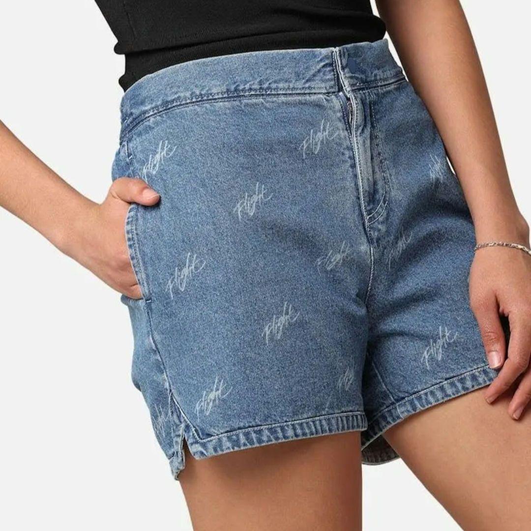 美品 ナイキ ジョーダン ショートパンツ デニム プリント レディース M