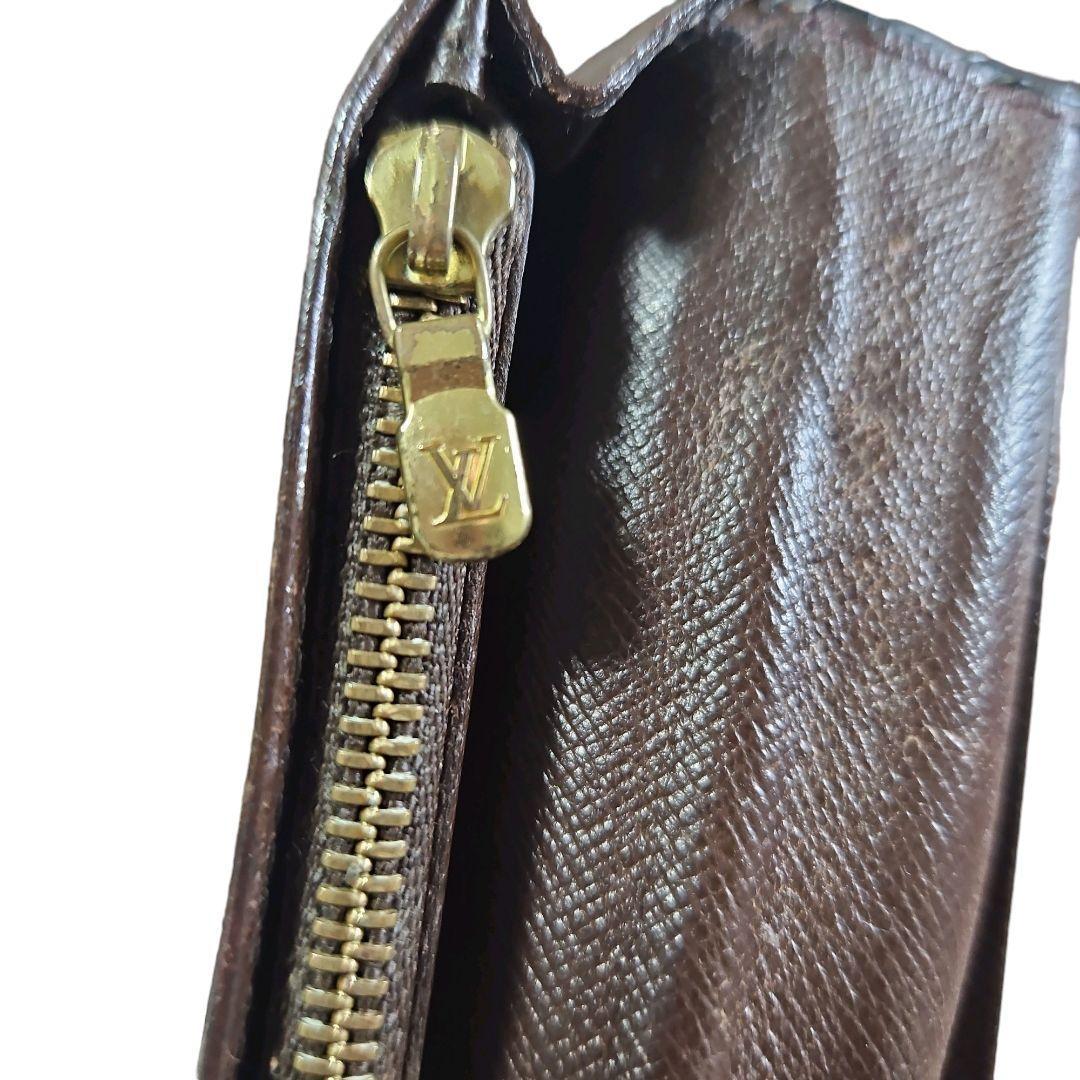 【美品】ルイヴィトン ダミエ ポルトフォイユ ブラザ ブラウン 長財布 2つ折り
