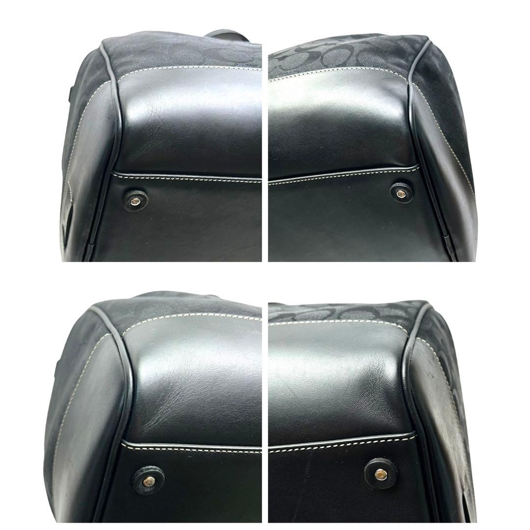 美品 COACH コーチ　ボストンバッグ　シグネチャー　2way 大容量　黒