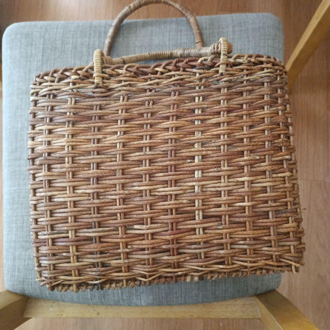 あけび　編み込みデザインかごバッグ