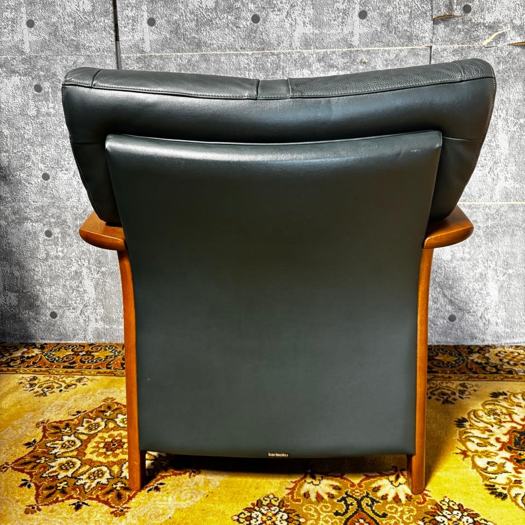 ꧁カリモク家具 karimoku꧂1人掛けアームソファ レザー 革 チェア