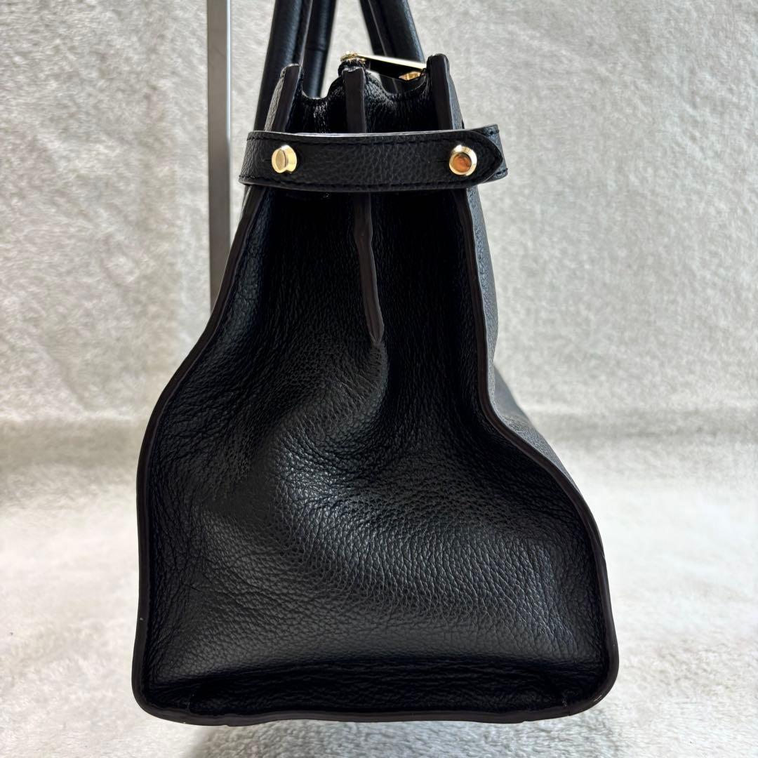 ✨️美品✨️ FURLA フルラ ハンドバッグ 2WAY レザー ブラック ピン