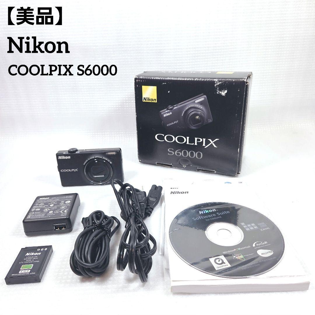 【美品】Nikon COOLPIX S6000 ブラック デジタルカメラ