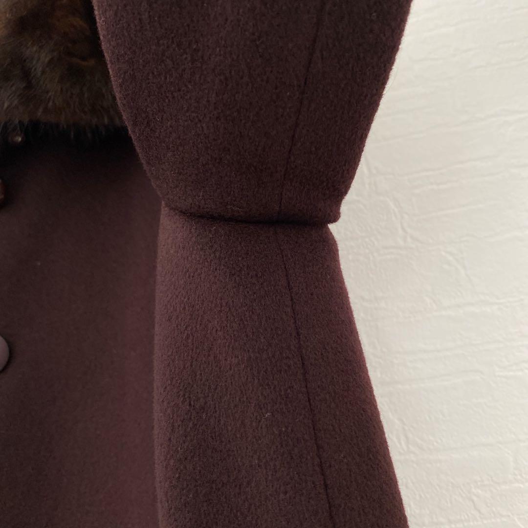 BALMAIN PARIS カシミヤ 100% キュプラ 100% 毛皮ミンク