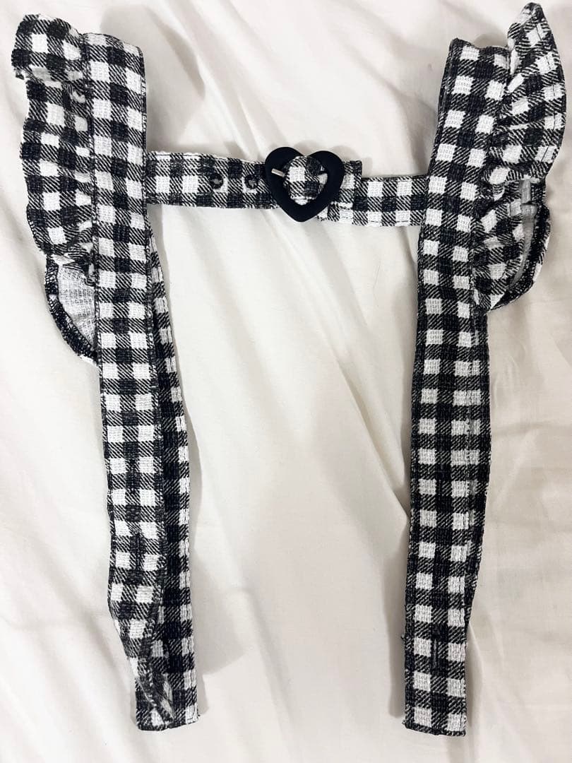 LIZLISA ギンガムチェックスカパン サスペンダー付き